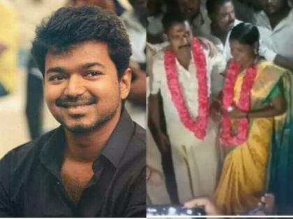 Vijay's fan couple exchange garlands, rings in theatre during 'Leo' screening | Vijay's fan couple exchange garlands, rings in theatre during 'Leo' screening Vijay's fan couple exchange garlands, rings in theatre during 'Leo' screening | Vijay's fan couple exchange garlands, rings in theatre during 'Leo' screening