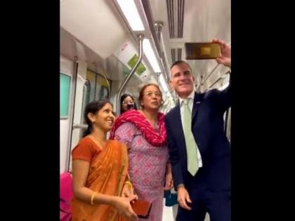 US envoy Garcetti travels in Delhi Metro, interacts with passengers | US envoy Garcetti travels in Delhi Metro, interacts with passengers US envoy Garcetti travels in Delhi Metro, interacts with passengers | US envoy Garcetti travels in Delhi Metro, interacts with passengers