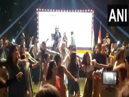 People dance to RRR's 'Naatu Naatu' during German National Day celebrations in Delhi | People dance to RRR's 'Naatu Naatu' during German National Day celebrations in Delhi