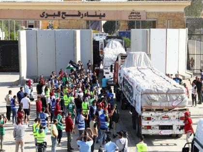 As Israel's war with Hamas rages, nearly 14 aid trucks enter Gaza Strip through Rafah crossing | As Israel's war with Hamas rages, nearly 14 aid trucks enter Gaza Strip through Rafah crossing As Israel's war with Hamas rages, nearly 14 aid trucks enter Gaza Strip through Rafah crossing | As Israel's war with Hamas rages, nearly 14 aid trucks enter Gaza Strip through Rafah crossing