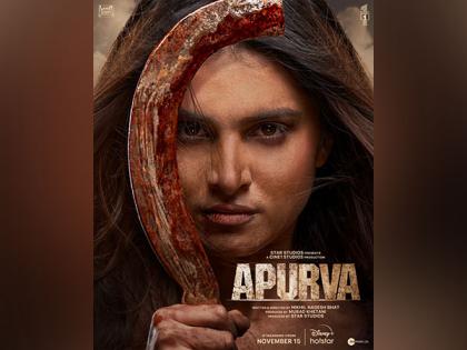 Tara Sutaria's intriguing look from thriller 'Apurva' out now | Tara Sutaria's intriguing look from thriller 'Apurva' out now