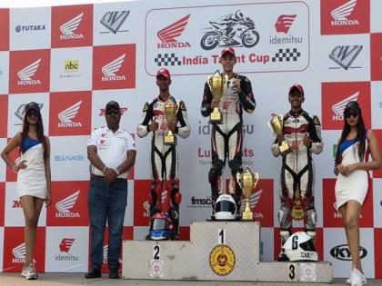 Kavin Quintal wins 2023 season of IDEMITSU Honda India Talent Cup NSF250R | Kavin Quintal wins 2023 season of IDEMITSU Honda India Talent Cup NSF250R