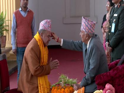 Nepal: President, former King offer "Tika" to public on Bijaya Dashami | Nepal: President, former King offer "Tika" to public on Bijaya Dashami