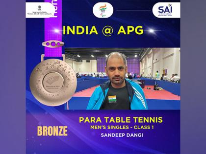 Para Asian Games: Sandeep Dangi secures bronze medal in para table-tennis | Para Asian Games: Sandeep Dangi secures bronze medal in para table-tennis Para Asian Games: Sandeep Dangi secures bronze medal in para table-tennis | Para Asian Games: Sandeep Dangi secures bronze medal in para table-tennis
