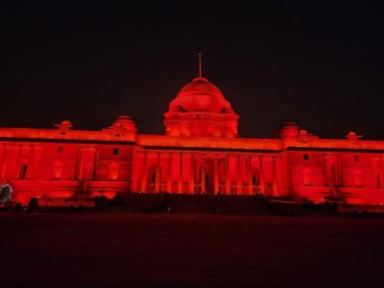 Rashtrapati Bhawan lit in Red as part of the 'Go Red' campaign for Dyslexia awareness month | Rashtrapati Bhawan lit in Red as part of the 'Go Red' campaign for Dyslexia awareness month Rashtrapati Bhawan lit in Red as part of the 'Go Red' campaign for Dyslexia awareness month | Rashtrapati Bhawan lit in Red as part of the 'Go Red' campaign for Dyslexia awareness month