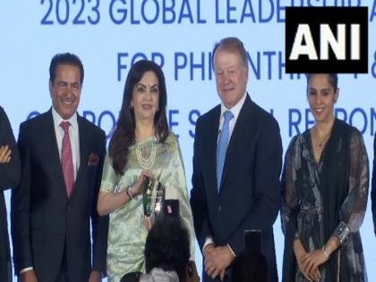 Nita Ambani receives Global Leadership Award from US-India Strategic Partnership Forum | Nita Ambani receives Global Leadership Award from US-India Strategic Partnership Forum Nita Ambani receives Global Leadership Award from US-India Strategic Partnership Forum | Nita Ambani receives Global Leadership Award from US-India Strategic Partnership Forum