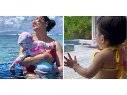 Bipasha Basu drops cute video of her "water baby" Devi | Bipasha Basu drops cute video of her "water baby" Devi