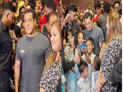 Salman Khan celebrates Children's Day, 'Tiger 3' success with kids | Salman Khan celebrates Children's Day, 'Tiger 3' success with kids