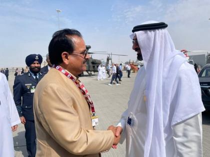 MoS Ajay Bhatt discusses defence cooperation with UAE counterpart; meets Indian contingent in Dubai Air Show | MoS Ajay Bhatt discusses defence cooperation with UAE counterpart; meets Indian contingent in Dubai Air Show MoS Ajay Bhatt discusses defence cooperation with UAE counterpart; meets Indian contingent in Dubai Air Show | MoS Ajay Bhatt discusses defence cooperation with UAE counterpart; meets Indian contingent in Dubai Air Show