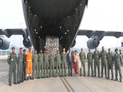 Second IAF aircraft carrying emergency aid for Gaza departs for Egypt's El-Arish airport | Second IAF aircraft carrying emergency aid for Gaza departs for Egypt's El-Arish airport Second IAF aircraft carrying emergency aid for Gaza departs for Egypt's El-Arish airport | Second IAF aircraft carrying emergency aid for Gaza departs for Egypt's El-Arish airport