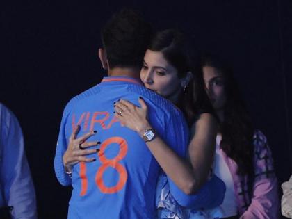 Anushka Sharma hugs Virat Kohli after team India's loss in World Cup 2023 final | Anushka Sharma hugs Virat Kohli after team India's loss in World Cup 2023 final Anushka Sharma hugs Virat Kohli after team India's loss in World Cup 2023 final | Anushka Sharma hugs Virat Kohli after team India's loss in World Cup 2023 final