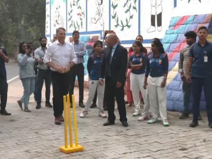 Australian Deputy PM Marles plays 'gully cricket' at Arun Jaitley Stadium premises in Delhi | Australian Deputy PM Marles plays 'gully cricket' at Arun Jaitley Stadium premises in Delhi
