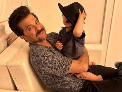 Anil Kapoor feels his grandson Vayu looks better in hat | Anil Kapoor feels his grandson Vayu looks better in hat Anil Kapoor feels his grandson Vayu looks better in hat | Anil Kapoor feels his grandson Vayu looks better in hat