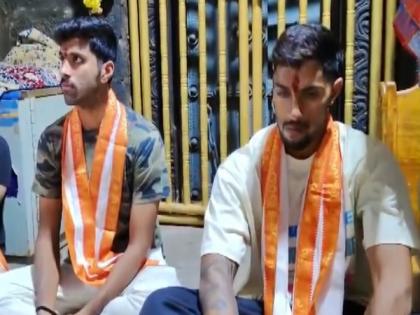 Washington, Tilak offer prayers at Simhachalam Sri Lakshmi Narasimha Swamy temple ahead of opening clash against Australia | Washington, Tilak offer prayers at Simhachalam Sri Lakshmi Narasimha Swamy temple ahead of opening clash against Australia