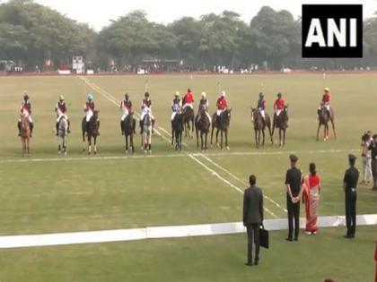 Droupadi Murmu watches President's Polo Cup Exhibition Cup match in Delhi | Droupadi Murmu watches President's Polo Cup Exhibition Cup match in Delhi