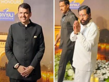 Tribute to 26/11 heroes: CM Shinde, Deputy CM Fadnavis, spritual guru Ravi Shankar attend 'Global Peace Honours' | Tribute to 26/11 heroes: CM Shinde, Deputy CM Fadnavis, spritual guru Ravi Shankar attend 'Global Peace Honours' Tribute to 26/11 heroes: CM Shinde, Deputy CM Fadnavis, spritual guru Ravi Shankar attend 'Global Peace Honours' | Tribute to 26/11 heroes: CM Shinde, Deputy CM Fadnavis, spritual guru Ravi Shankar attend 'Global Peace Honours'