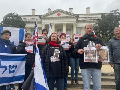 Families of Israeli hostages outside Red Cross DC plead for release, draw parallels to victims of 26/11 Mumbai terror attack | Families of Israeli hostages outside Red Cross DC plead for release, draw parallels to victims of 26/11 Mumbai terror attack