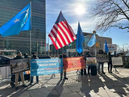 US: Uyghurs led by East Turkistan Govt in Exile hold protest against China's hypocrisy outside UN Headquarters | US: Uyghurs led by East Turkistan Govt in Exile hold protest against China's hypocrisy outside UN Headquarters US: Uyghurs led by East Turkistan Govt in Exile hold protest against China's hypocrisy outside UN Headquarters | US: Uyghurs led by East Turkistan Govt in Exile hold protest against China's hypocrisy outside UN Headquarters