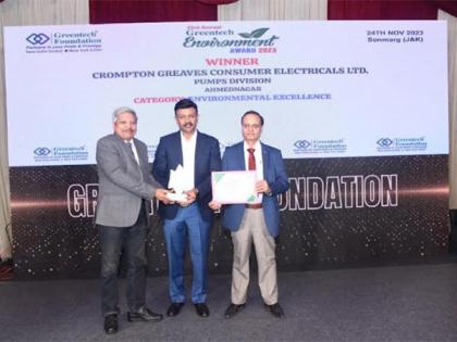 Crompton Wins the Prestigious 23rd Greentech Environment Award 2023 for its Environmental Commitment | Crompton Wins the Prestigious 23rd Greentech Environment Award 2023 for its Environmental Commitment Crompton Wins the Prestigious 23rd Greentech Environment Award 2023 for its Environmental Commitment | Crompton Wins the Prestigious 23rd Greentech Environment Award 2023 for its Environmental Commitment