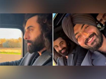 Ranbir Kapoor enjoys drive with on-screen cousins from 'Animal' in BTS video | Ranbir Kapoor enjoys drive with on-screen cousins from 'Animal' in BTS video