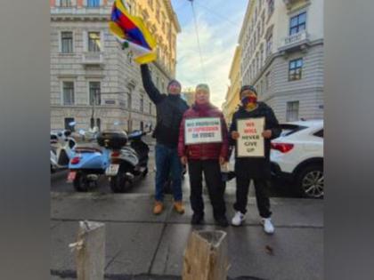 Tibetan Diaspora in Vienna stages symbolic protest, condemns China's human rights violations | Tibetan Diaspora in Vienna stages symbolic protest, condemns China's human rights violations Tibetan Diaspora in Vienna stages symbolic protest, condemns China's human rights violations | Tibetan Diaspora in Vienna stages symbolic protest, condemns China's human rights violations