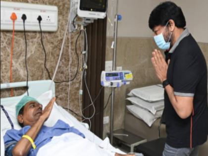 Chiranjeevi meets ailing KCR at Hyderabad hospital | Chiranjeevi meets ailing KCR at Hyderabad hospital Chiranjeevi meets ailing KCR at Hyderabad hospital | Chiranjeevi meets ailing KCR at Hyderabad hospital