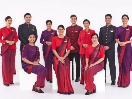 Sarees with pants: Manish Malhotra adds his unique fashionable touch to uniform of Air India's staff | Sarees with pants: Manish Malhotra adds his unique fashionable touch to uniform of Air India's staff Sarees with pants: Manish Malhotra adds his unique fashionable touch to uniform of Air India's staff | Sarees with pants: Manish Malhotra adds his unique fashionable touch to uniform of Air India's staff