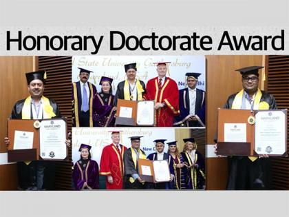 Honorary Doctorate Awarded to Dr. Umakant Choudhary & Dr. Bharat Mangal from Indore | Honorary Doctorate Awarded to Dr. Umakant Choudhary & Dr. Bharat Mangal from Indore Honorary Doctorate Awarded to Dr. Umakant Choudhary & Dr. Bharat Mangal from Indore | Honorary Doctorate Awarded to Dr. Umakant Choudhary & Dr. Bharat Mangal from Indore