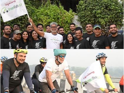 Milind Soman concludes "Lifelong Green Ride 3.0" from Pune to Bengaluru urging to reduce carbon footprint by choosing transport mode wisely | Milind Soman concludes "Lifelong Green Ride 3.0" from Pune to Bengaluru urging to reduce carbon footprint by choosing transport mode wisely Milind Soman concludes "Lifelong Green Ride 3.0" from Pune to Bengaluru urging to reduce carbon footprint by choosing transport mode wisely | Milind Soman concludes "Lifelong Green Ride 3.0" from Pune to Bengaluru urging to reduce carbon footprint by choosing transport mode wisely