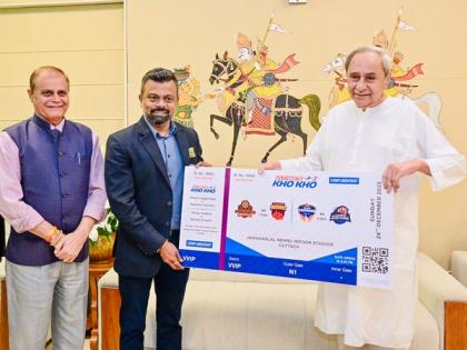 Odisha CM Naveen Patnaik presented with first ticket for Ultimate Kho Kho League Season 2 | Odisha CM Naveen Patnaik presented with first ticket for Ultimate Kho Kho League Season 2 Odisha CM Naveen Patnaik presented with first ticket for Ultimate Kho Kho League Season 2 | Odisha CM Naveen Patnaik presented with first ticket for Ultimate Kho Kho League Season 2