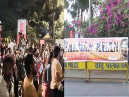 Salman Khan's birthday: Fans gather to wish Tiger 3's star outside his residence | Salman Khan's birthday: Fans gather to wish Tiger 3's star outside his residence