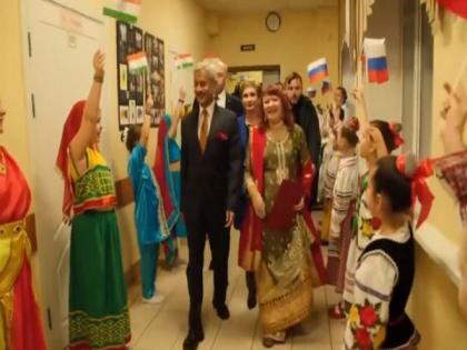 EAM Jaishankar visits school named after Gurudev Rabindranath Tagore in Russia's St Petersburg | EAM Jaishankar visits school named after Gurudev Rabindranath Tagore in Russia's St Petersburg