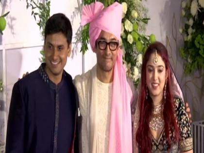 Aamir Khan happily poses with daughter Ira, son-in-law Nupur post their wedding | Aamir Khan happily poses with daughter Ira, son-in-law Nupur post their wedding Aamir Khan happily poses with daughter Ira, son-in-law Nupur post their wedding | Aamir Khan happily poses with daughter Ira, son-in-law Nupur post their wedding