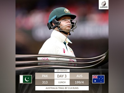 Australia scores 199/4 against Pakistan at end of first session in Sydney (Day 03, Lunch) | Australia scores 199/4 against Pakistan at end of first session in Sydney (Day 03, Lunch)