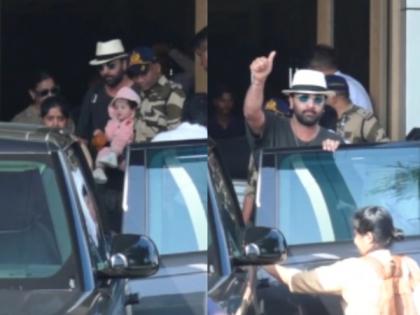 Ranbir, Alia with their daughter Raha return to Mumbai from New Year vacay | Ranbir, Alia with their daughter Raha return to Mumbai from New Year vacay