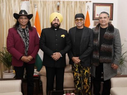 Anupam Sharma, Bobby Cash meet Uttarakhand Governor Lt Gen Gurmit Singh | Anupam Sharma, Bobby Cash meet Uttarakhand Governor Lt Gen Gurmit Singh