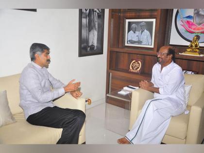 Rajinikanth meets DMK leader Durai Vaiko in Chennai | Rajinikanth meets DMK leader Durai Vaiko in Chennai