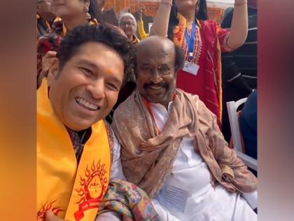 Sachin Tendulkar catches up with superstar Rajinikanth on sidelines of 'Pran Pratistha' of Ram Lalla in Ayodhya | Sachin Tendulkar catches up with superstar Rajinikanth on sidelines of 'Pran Pratistha' of Ram Lalla in Ayodhya