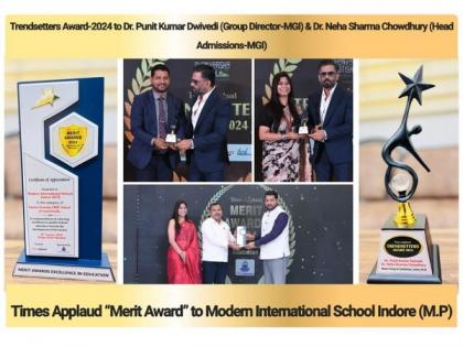 Trendsetters Award-2024 & Merit Award-2024 to Modern Group of Institutions & Modern International School Indore | Trendsetters Award-2024 & Merit Award-2024 to Modern Group of Institutions & Modern International School Indore