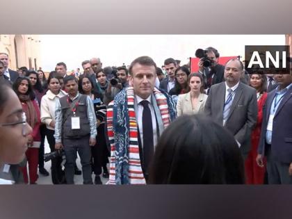 French President Emmanuel Macron interacts with students at Amber Fort in Jaipur | French President Emmanuel Macron interacts with students at Amber Fort in Jaipur French President Emmanuel Macron interacts with students at Amber Fort in Jaipur | French President Emmanuel Macron interacts with students at Amber Fort in Jaipur