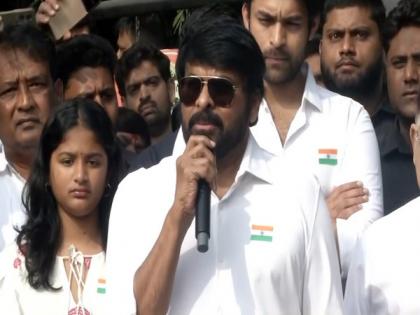 Republic Day 2024 : Actor Chiranjeevi unfurls national flag at his blood bank | Republic Day 2024 : Actor Chiranjeevi unfurls national flag at his blood bank Republic Day 2024 : Actor Chiranjeevi unfurls national flag at his blood bank | Republic Day 2024 : Actor Chiranjeevi unfurls national flag at his blood bank