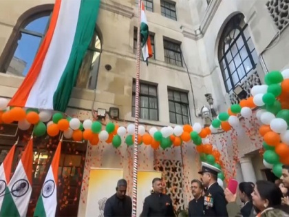 UK: Tricolour unfurled at Indian Embassy by High Commissioner Vikram Doraiswami | UK: Tricolour unfurled at Indian Embassy by High Commissioner Vikram Doraiswami