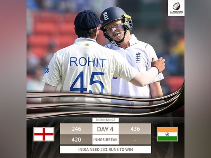 Pope's 196 put England in driver's seat, India need 231 runs to win 1st Test (Day 04, Lunch) | Pope's 196 put England in driver's seat, India need 231 runs to win 1st Test (Day 04, Lunch)