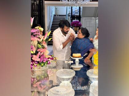 Chiranjeevi shares pictures from his mother Anjana Devi's birthday celebration, calls her "visible goddess" | Chiranjeevi shares pictures from his mother Anjana Devi's birthday celebration, calls her "visible goddess" Chiranjeevi shares pictures from his mother Anjana Devi's birthday celebration, calls her "visible goddess" | Chiranjeevi shares pictures from his mother Anjana Devi's birthday celebration, calls her "visible goddess"