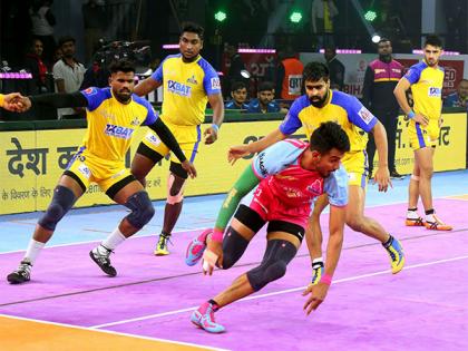 Jaipur Pink Panthers beat Tamil Thalaivas 42-27, qualify for playoffs of PKL Season 10 | Jaipur Pink Panthers beat Tamil Thalaivas 42-27, qualify for playoffs of PKL Season 10 Jaipur Pink Panthers beat Tamil Thalaivas 42-27, qualify for playoffs of PKL Season 10 | Jaipur Pink Panthers beat Tamil Thalaivas 42-27, qualify for playoffs of PKL Season 10