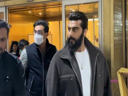 Ranbir, Arjun Kapoor return to Mumbai after attending India Art Fair on opening day | Ranbir, Arjun Kapoor return to Mumbai after attending India Art Fair on opening day Ranbir, Arjun Kapoor return to Mumbai after attending India Art Fair on opening day | Ranbir, Arjun Kapoor return to Mumbai after attending India Art Fair on opening day