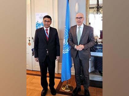 India's UN envoy Arindam Bagchi meets UN High Commissioner for Human Rights Volker Turk in Geneva | India's UN envoy Arindam Bagchi meets UN High Commissioner for Human Rights Volker Turk in Geneva