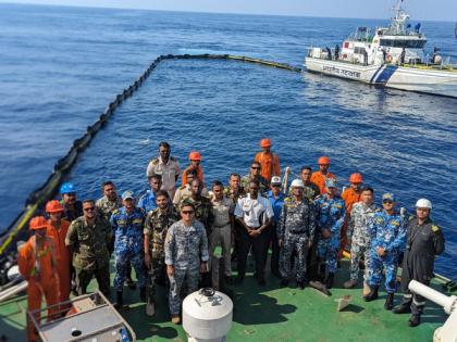 Indian Coast Guard Ship 'Samarth' conducts comprehensive demonstration of pollution response at sea | Indian Coast Guard Ship 'Samarth' conducts comprehensive demonstration of pollution response at sea