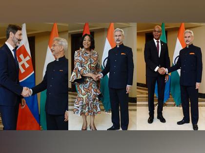 EAM Jaishankar holds bilateral with counterparts of Tanzania, Ghana, Slovak Republic, discusses bilateral cooperation | EAM Jaishankar holds bilateral with counterparts of Tanzania, Ghana, Slovak Republic, discusses bilateral cooperation EAM Jaishankar holds bilateral with counterparts of Tanzania, Ghana, Slovak Republic, discusses bilateral cooperation | EAM Jaishankar holds bilateral with counterparts of Tanzania, Ghana, Slovak Republic, discusses bilateral cooperation