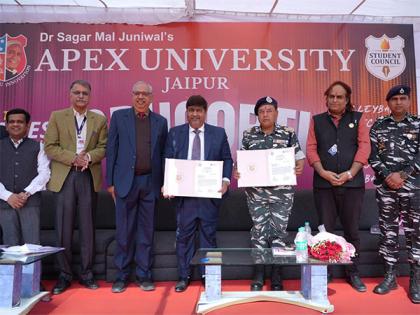 Apex University, Jaipur Signs MoU with CRPF; Extends scholarships and seats for Service Members | Apex University, Jaipur Signs MoU with CRPF; Extends scholarships and seats for Service Members Apex University, Jaipur Signs MoU with CRPF; Extends scholarships and seats for Service Members | Apex University, Jaipur Signs MoU with CRPF; Extends scholarships and seats for Service Members